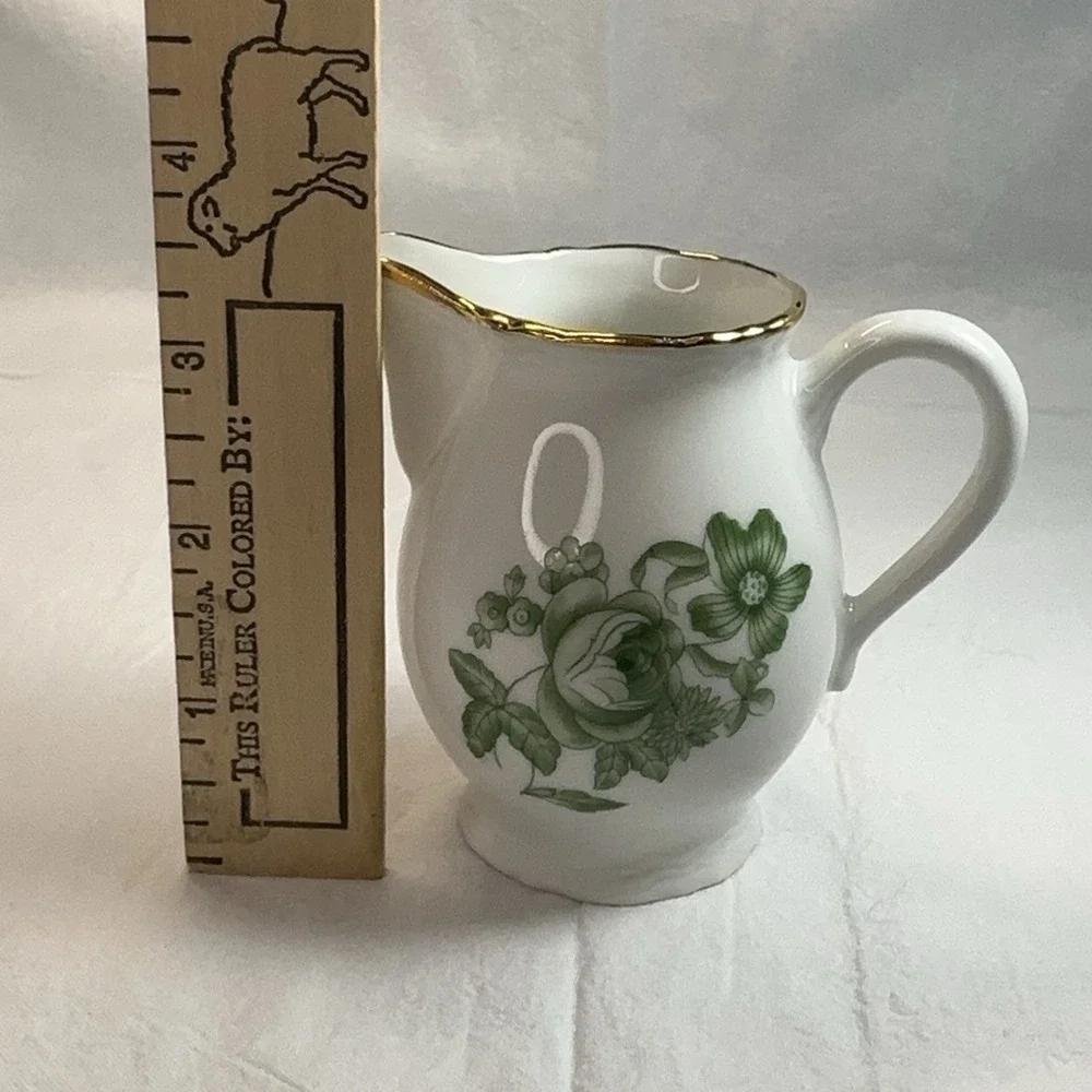 Richard Ginori Demitasse Coffee Tea Set Green Rose 15pc Espresso Service For 6 - Picture 11 of 16
